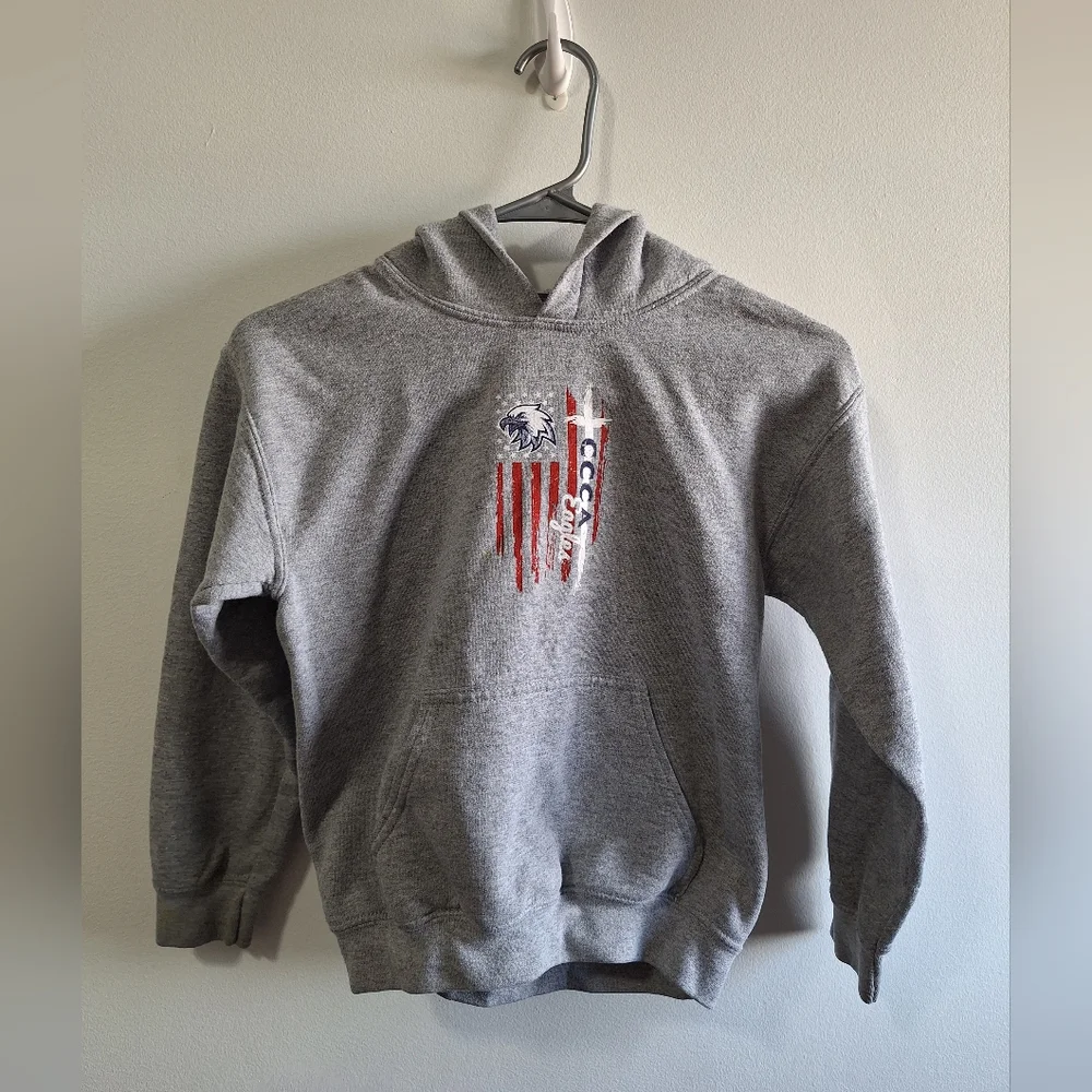 Tommy Hilfiger Kids' Black and Red Hooded Jacket and one more sweater Size 7